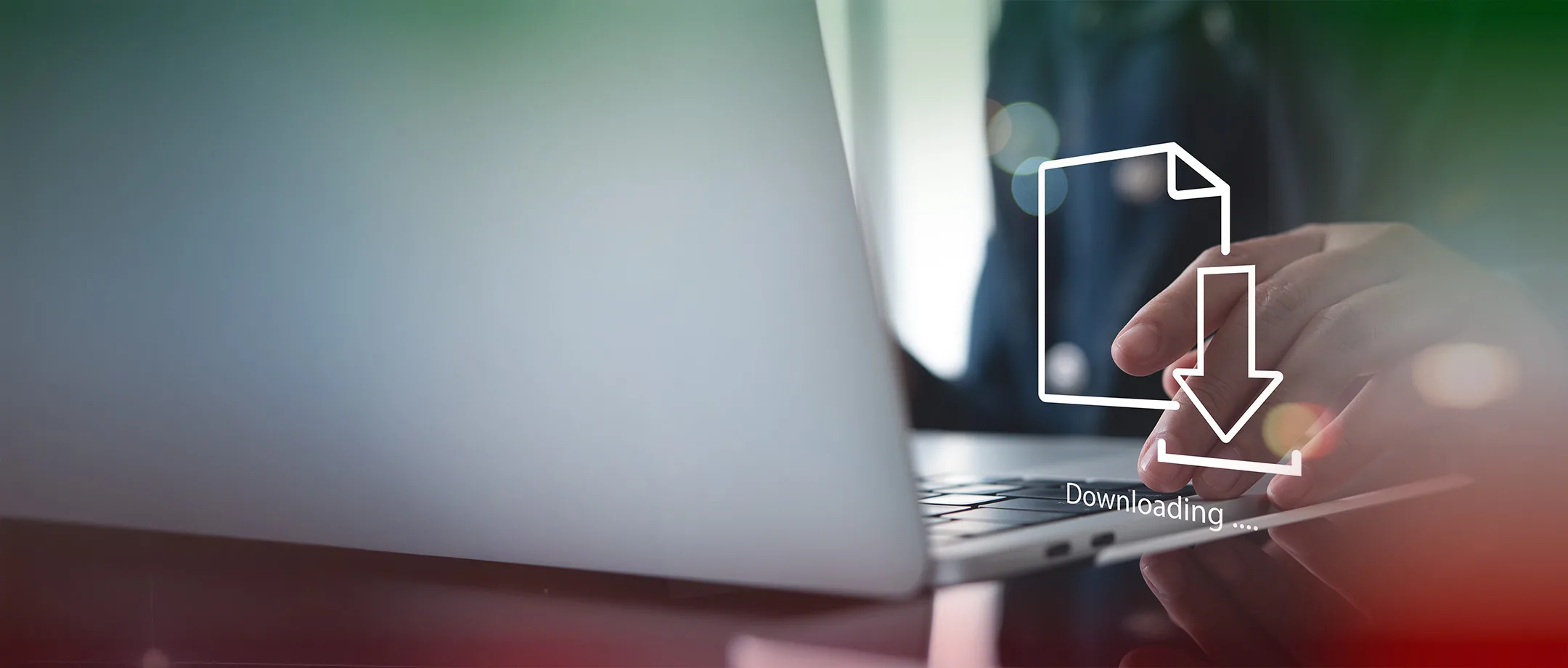 Laptop mit Download-Symbol