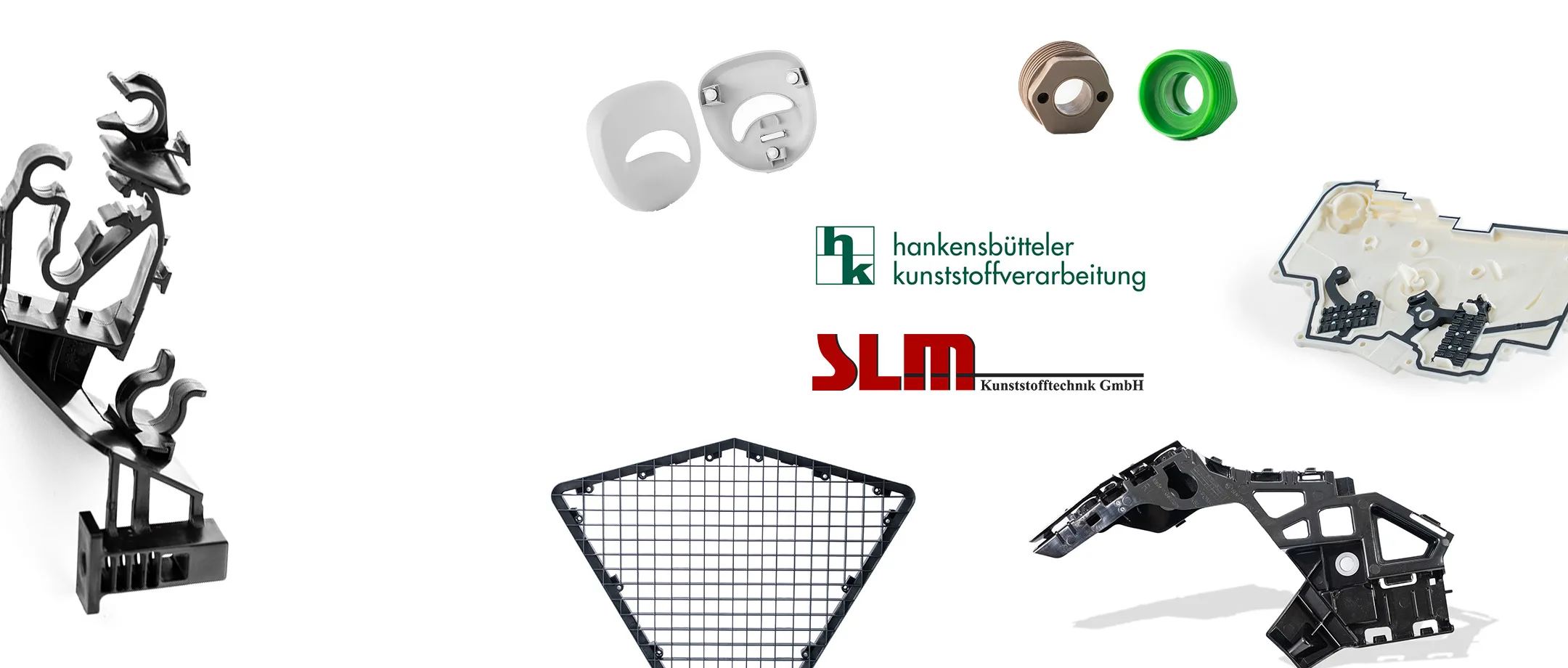 Bauteile von hk und SLM mit beiden Firmenlogos
